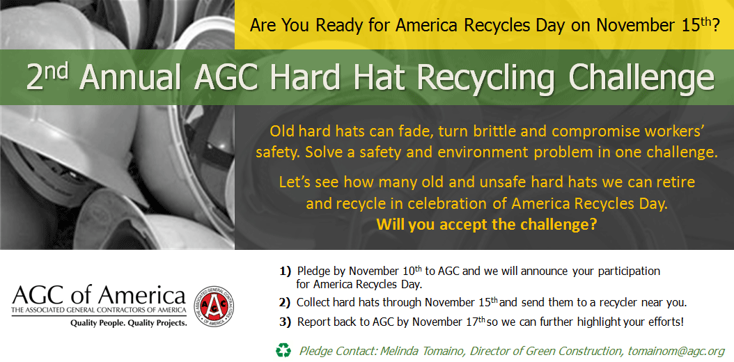 Are You Ready for the 2nd Annual AGC Hard Hat Recycling Challenge