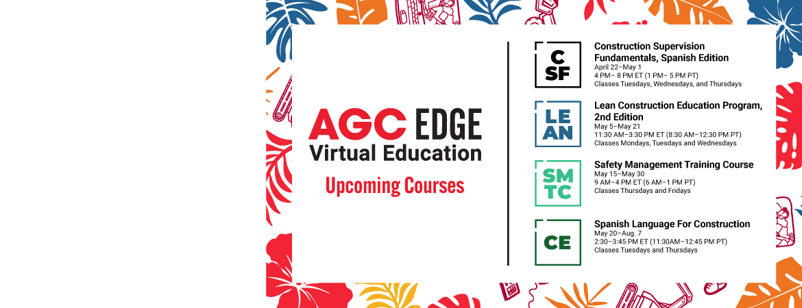AGC Edge Upcoming Courses for April